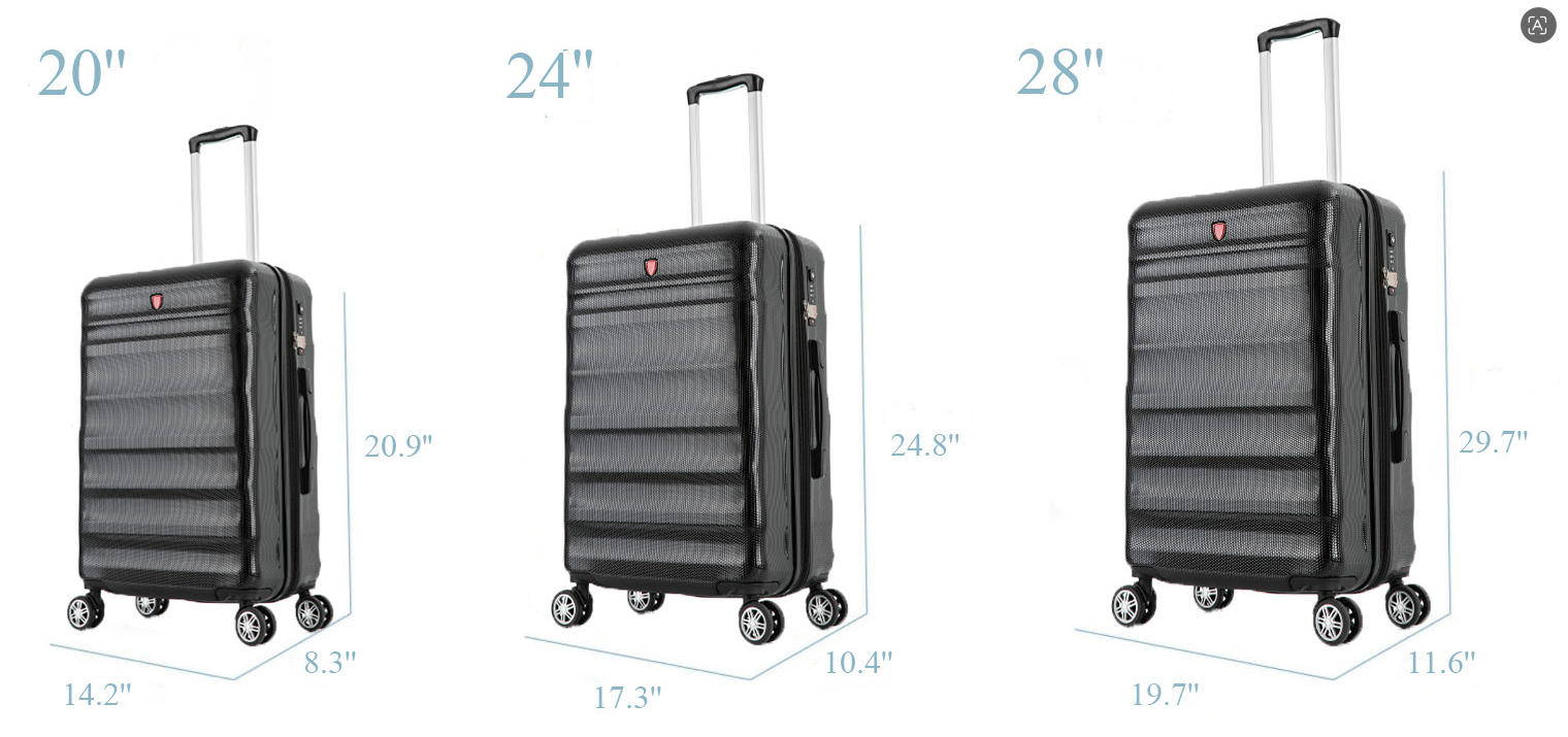 Premium 20/24/28 Inch ABS Hardside Luggage Full Details