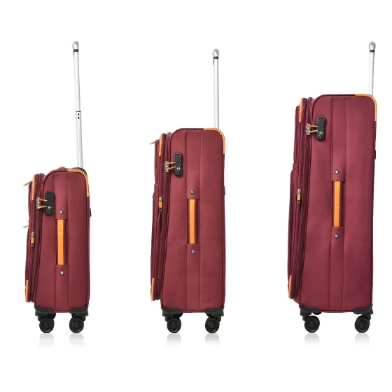 Practical expandable suitcase trio