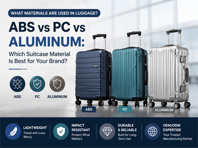 ¿Qué materiales se utilizan en el equipaje? ABS vs. PC vs. Aluminio: ¿Qué material es el mejor para las maletas de tu marca?