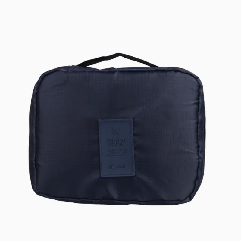 Cosmetic bag with brush holder